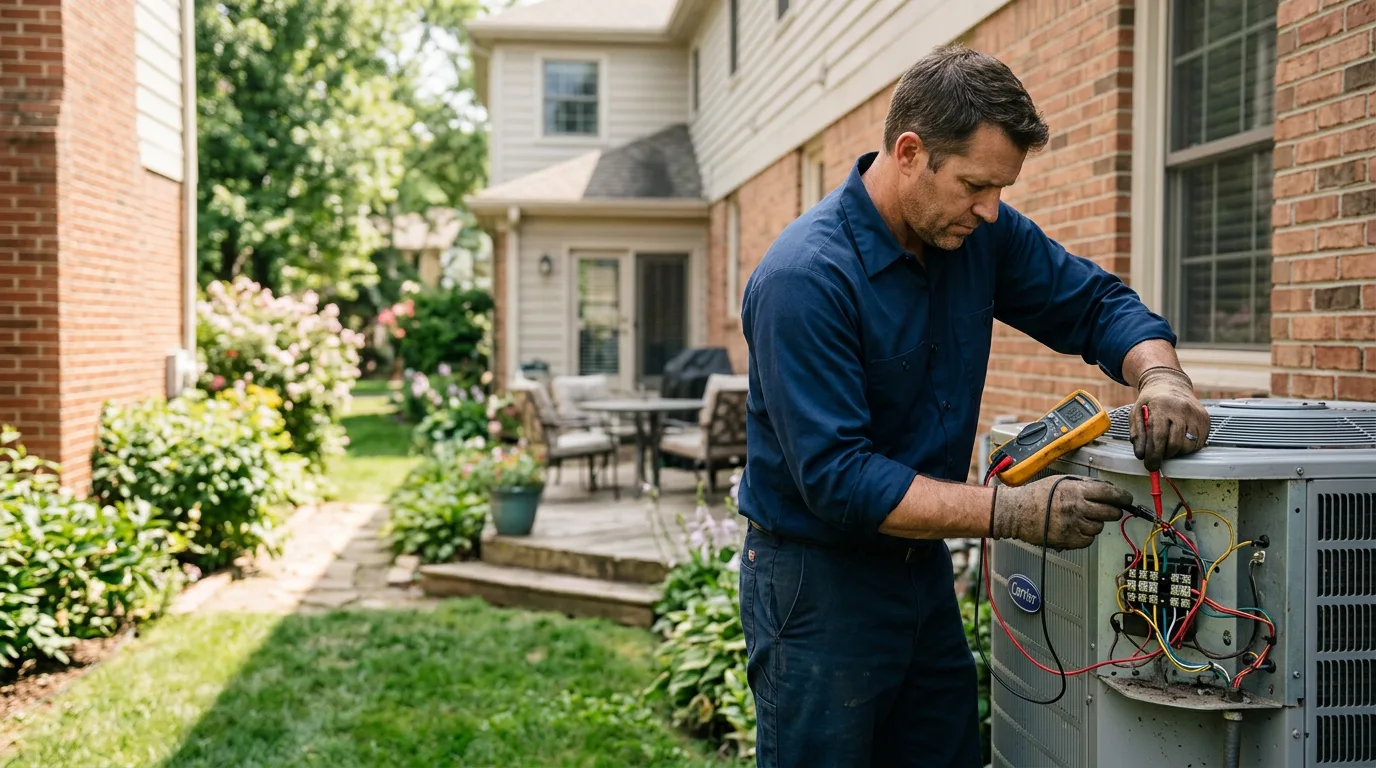 HVAC technician working near Kirkersville, OH